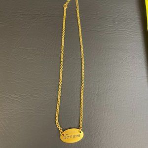 Cynthia Garrett Gold Tone Chain Link Dream Charm Pendant Necklace 19" NWOT